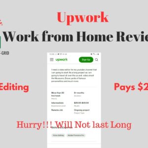 Upwork Freelance Pays $25 to $43 per hour | Video Editing Work from Home Review