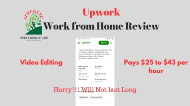 Upwork Freelance Pays $25 to $43 per hour | Video Editing Work from Home Review