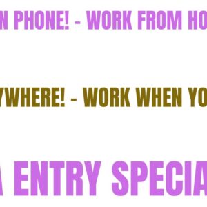 Easy Non Phone Work From Home Job | Live Anywhere | Work When You Want | Data Entry Specialist