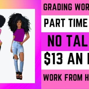 Easy Peasy Non Phone Work From Home Job | Part Time Day Hours | $13 An Hour Grading Math Worksheets