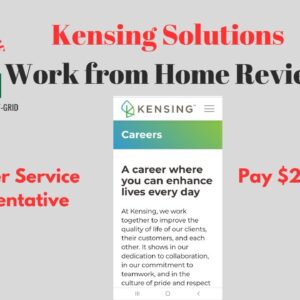 Kensing Pays $27 per hour | Customer Service Work from Home Review