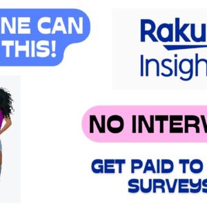 Get Paid To Do Rakuten Surveys! No Interview! Easy Surveys! Work From Home Job Side Hustle