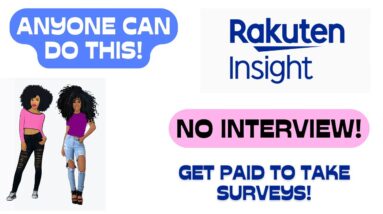 Get Paid To Do Rakuten Surveys! No Interview! Easy Surveys! Work From Home Job Side Hustle