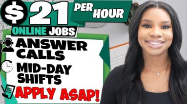 🤑 $21 PER HOUR WORKING FROM HOME - US-WIDE JOBS NOW HIRING MID-DAY SHIFTS! WORK FROM HOME JOBS 2023