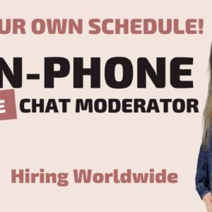 Set Your Own Schedule! Non-Phone Chat Work From Home Job Hiring Worldwide | No Degree  | Side Hustle