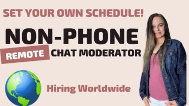 Set Your Own Schedule! Non-Phone Chat Work From Home Job Hiring Worldwide | No Degree  | Side Hustle