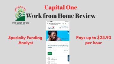 Capital One Pays $23.93 per hour | Specialty Funding Analyst Work from Home Review