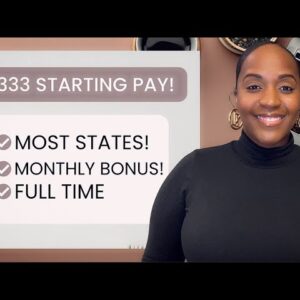 $4333 STARTING PAY! PLUS MONTHLY BONUSES, FULL TIME WORK FROM HOME JOB WITH BENEFITS!