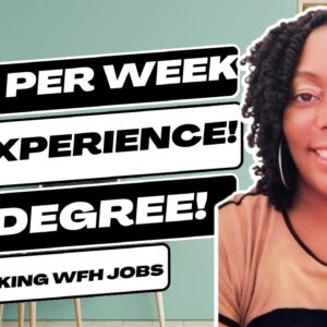 No Experience!! $760 Per Week! No Degree!! No Talking WFH Jobs!