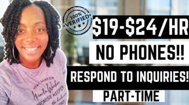 No Talking WFH Jobs!!! $19-$24 Per Hour! Part Time Jobs From Home