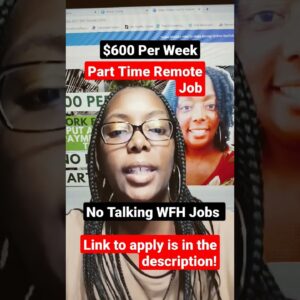 No Talking WFH Jobs! $600 Per Week! Part-Time Jobs From Home!#shorts