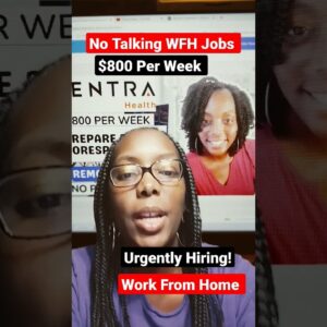 No Talking WFH Jobs!!! $800 Per Week!! No Degree Needed!! Hiring Now!#shorts