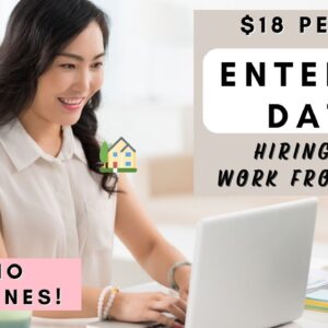 NO PHONE REMOTE JOB! *ENTER DATA PART TIME* NON PHONE WORK FROM HOME JOBS 2023