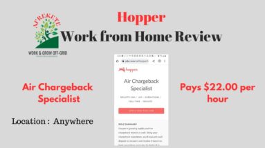 Hopper Pays $22 per hour | Air Chargeback Specialist Work from Home Review