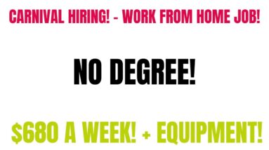 Carnival Hiring! Work From Home Job! - No Degree Online Job $17 An Hour Remote Job + Equipment