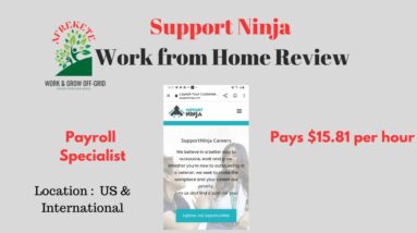 Support Ninja Pays $15.81 per hour |Payroll Specialist Work from Home Review