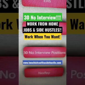 30 No Interview! Work When You Want Work From Home Jobs & Side Hustles Best Work From Home Jobs 2023