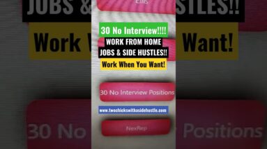 30 No Interview! Work When You Want Work From Home Jobs & Side Hustles Best Work From Home Jobs 2023