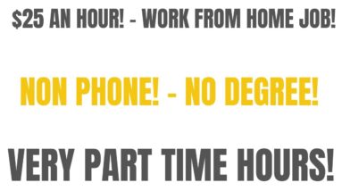 $25 An Hour! Work From Home Job | Very Part Time Online Jobs Non Phone Remote Job