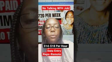Paid Weekly!!! Immediate Hire!!! No Talking WFH Jobs!!! ASAP!!!#shorts