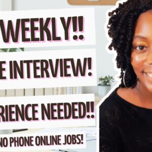 Paid Weekly!!! No Interview!!! No Talking WFH Jobs!!! No Experience Needed!