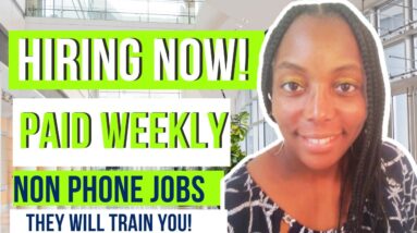 Paid Weekly Remote Jobs! $880 Per Week! No Talking WFH Jobs!