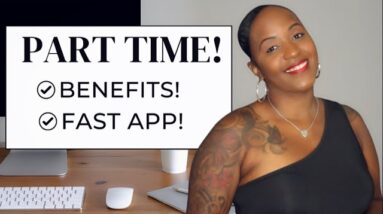 PART TIME! Good BENEFITS & FAST Application! New Work From Home Job