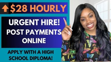 $25-$28 PER HOUR TO POST PAYMENTS ONLINE I WORK FROM HOME JOBS URGENTLY HIRING!