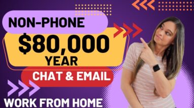 Up To $80,000 Year NON-PHONE Work From Home Job Answering Chats & Emails | No Degree | Anywhere USA
