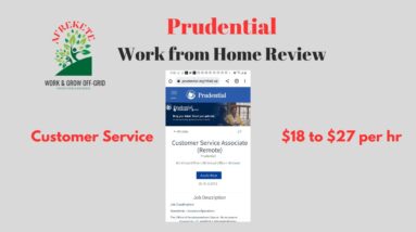 Prudential Pays up to $27hr | Work from Home Review