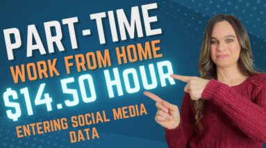 Easy Part-Time $14.50 Hour Work From Home Job 2023 Entering Data & Social Media Content | No Degree