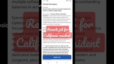 Remote Patient Collection Job paying $20 per hour plus benefits