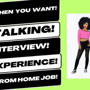 No Interview! No Talking Work When You Want Work From Home Job Part Time No Experience Online Job