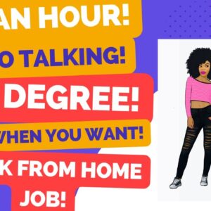 $30 An Hour No Talking Work From Home Job No Degree Hiring Now! Work When You Want Make Money Online