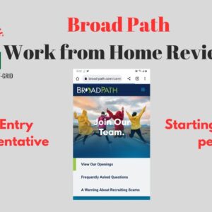 Broad Path Pays up to $14.56 per hour | Data Entry Representative Work from Home Review