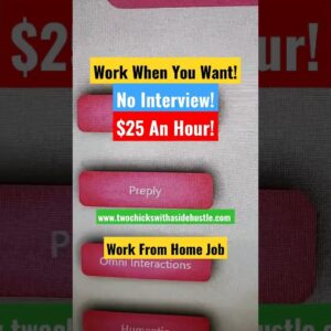 Work When You Want! No Interview $25 An Hour Work From Home Job Share This Video Laptop Giveaway!