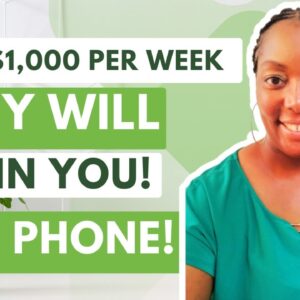 They Will Train You!!! Up To $1,000 Per Week!! No Talking WFH Jobs!