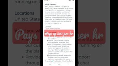 TriNet pays up to $27 per hr / Customer Care Advocate work from home review #workfromhome