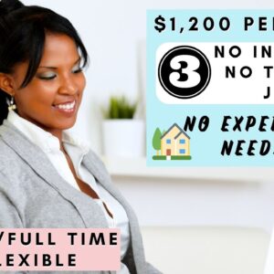 3 REMOTE JOBS $1,200 PER WEEK! *NO INTERVIEW* NO TALKING ON THE PHONE! PART/FULL TIME! NO EXPERIENCE