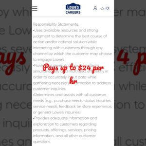 Lowes Pays up to $24.00 per hour / remote work from home MISSOURI residents