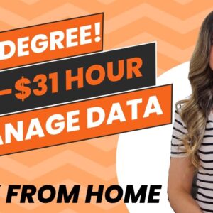 $26 To $31 Hour Work From Home Job With NO Degree Needed Managing Data & Excel Files | USA