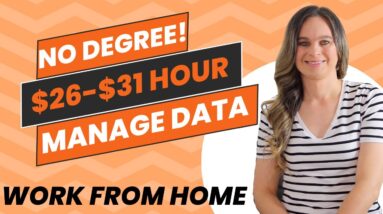 $26 To $31 Hour Work From Home Job With NO Degree Needed Managing Data & Excel Files | USA