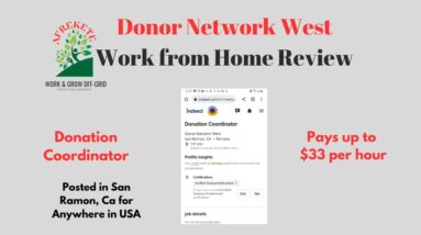 Donor Network Pays up to $33 per hour |Donation Coordinator/Work from Home Review