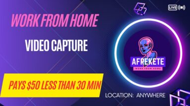 Earn $50.00 in less than 30 minutes Work from Home Opportunities" Video Capture