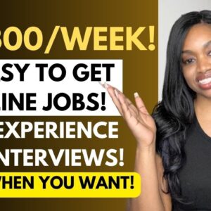 NEW! 4 EASY REMOTE JOBS $1300 WEEKLY PAY *NO INTERVIEWS* NO PHONE I NO EXPERIENCE! WORK FROM HOME!
