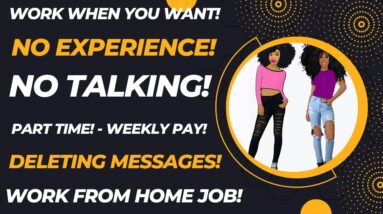 Work When You Want No Experience No Talking Work From Home Job Deleting Messages Weekly Pay