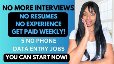 5 NO INTERVIEW WEEKLY PAY REMOTE JOBS I $200 PER DAY DATA ENTRY/TYPING ONLINE WITHOUT EXPERIENCE!