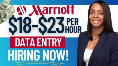 $18-$23/HR MARRIOTT REMOTE DATA ENTRY JOBS ONLINE | WORK AT HOME JOBS