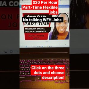 $20 Per Hour Part-Time Flexible Jobs| Work From Home Today!#shorts