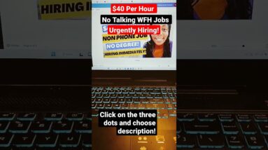 "Earn $40/Hour - Get This Work From Home Job ASAP - No Talking Required!"#shorts